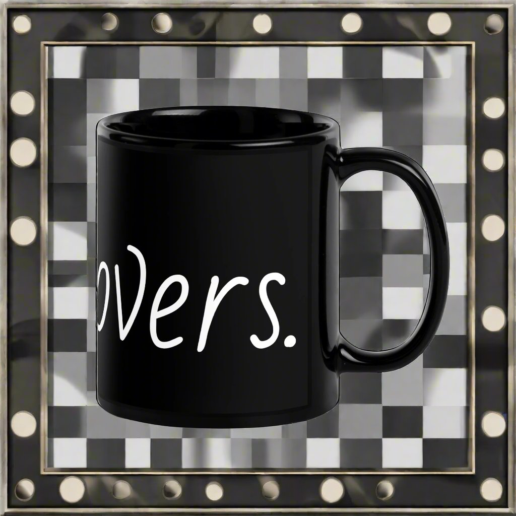 Pet Lovers. Black Glossy Mug